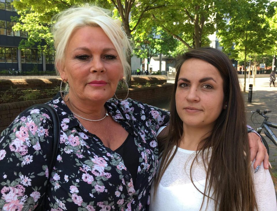  Faye was in court with her mum Lorraine to see Gates sent to jail