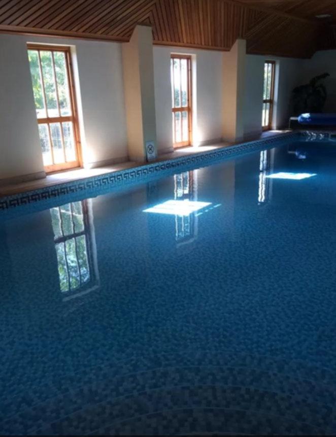  The luxurious house comes with its own indoor swimming pool