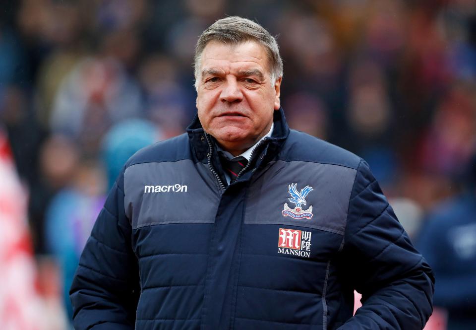  Sam Allardyce will be looking for a reaction from his Palace squad after they were thrashed 5-0 last time out