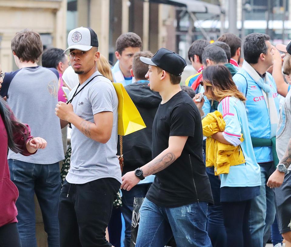  Droves of Celta Vigo fans congregated behind Gabriel Jesus