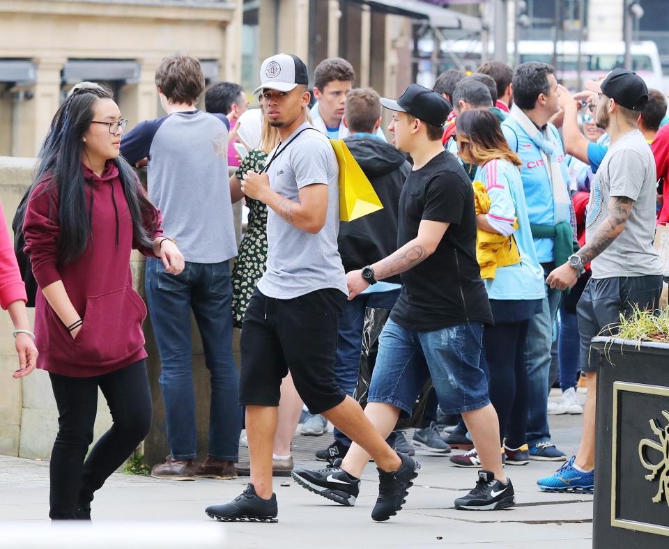  The Man City forward's features were partially hidden by a hat but even most football fans would surely recognise him