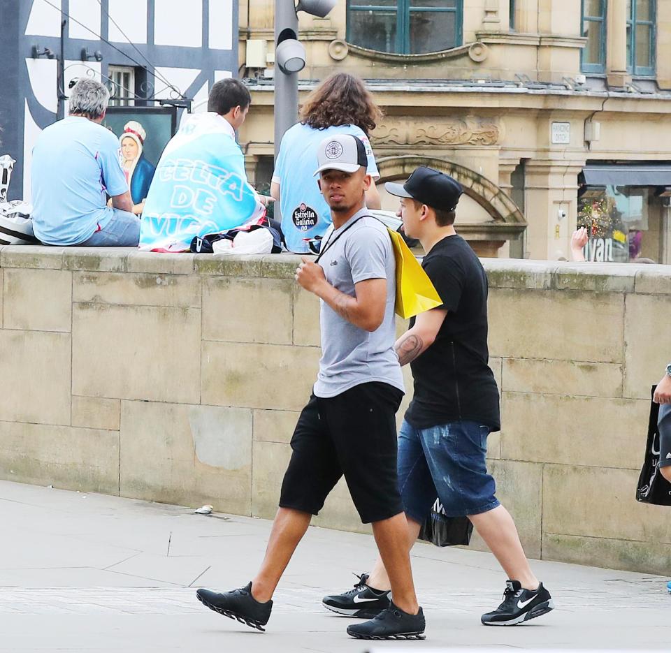  The Brazilian enjoyed a rare amount of anonymity on his stroll through the city centre