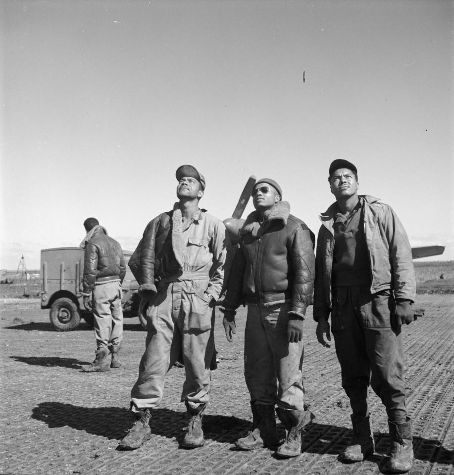  The stunning collection of photos captures the bravery of America's first black airmen