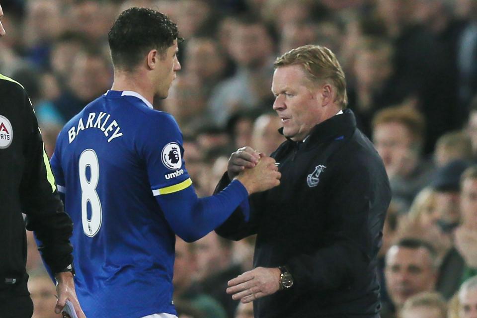  Everton boss Ronald koeman has given Barkley until the end of this week to decide if he wants to stay at the club