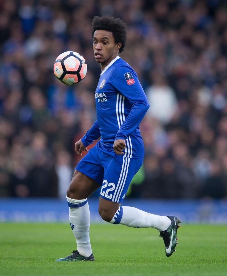  Willian is to snub move to Manchester United and sty at Chelsea