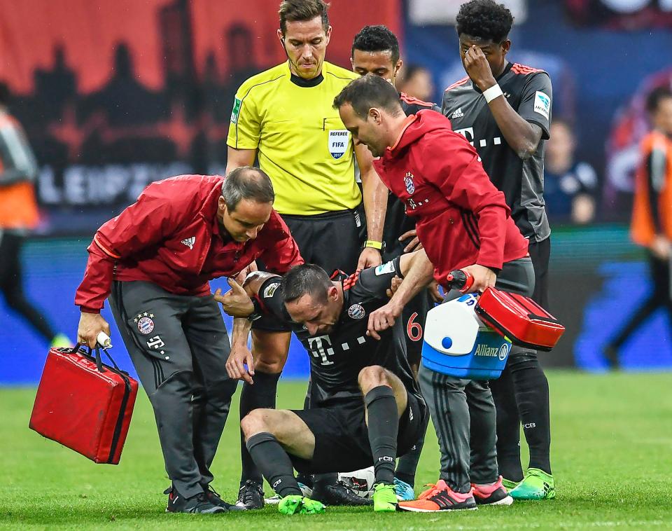  Ribery has endured a tough season with injuries, missing large parts of the season