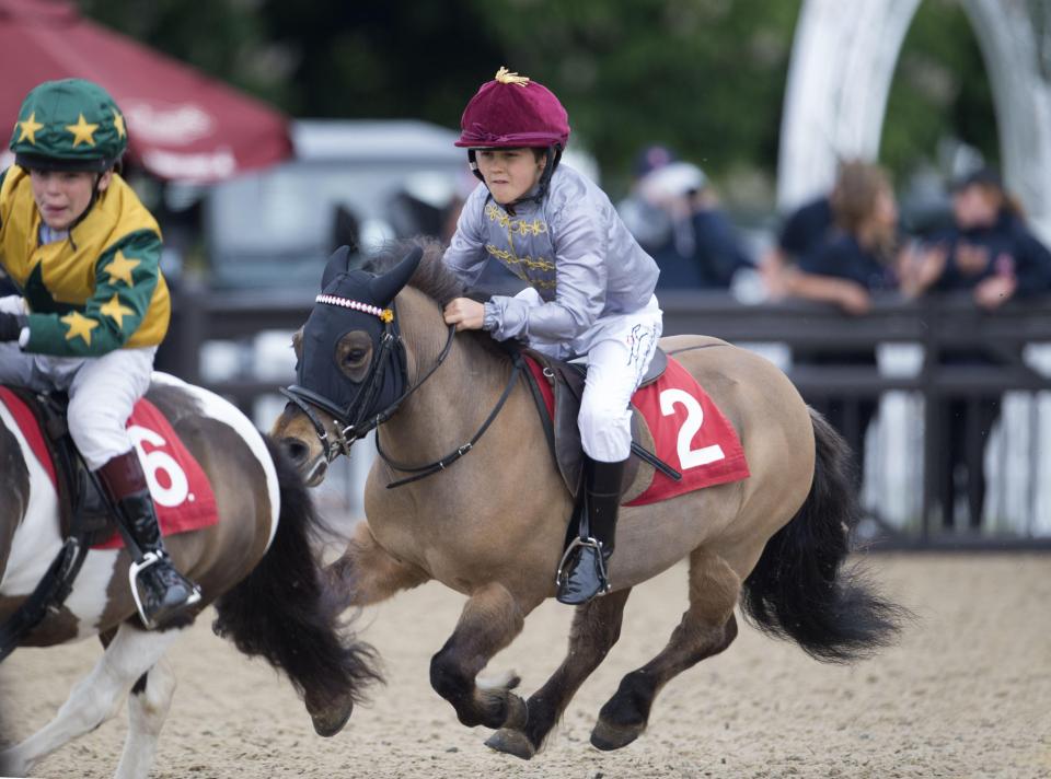  Rocco Dettori races at the Royal Windsor Horse Show