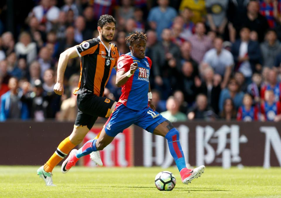  Wilfired Zaha netted against Hull City on the weekend in a 4-0 rout as the Tigers were relegated to the Sky Bet Championship