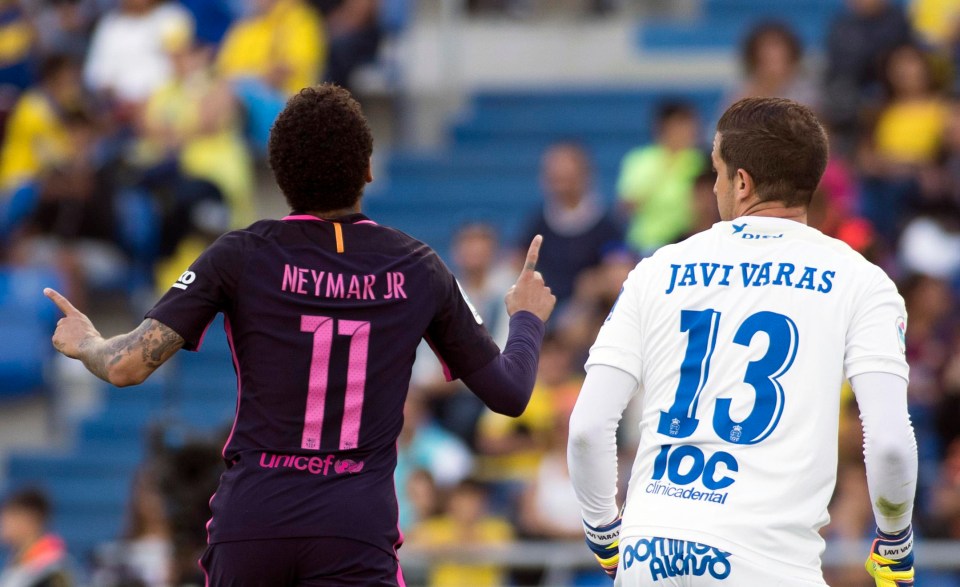 Barcelona forward Neymar opened the scoring in the first half as tapped home into an open goal