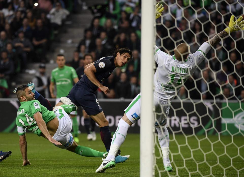  The former Napoli star netted his 48th goal of the season in just the second minute at the Stade Geoffroy-Guichard