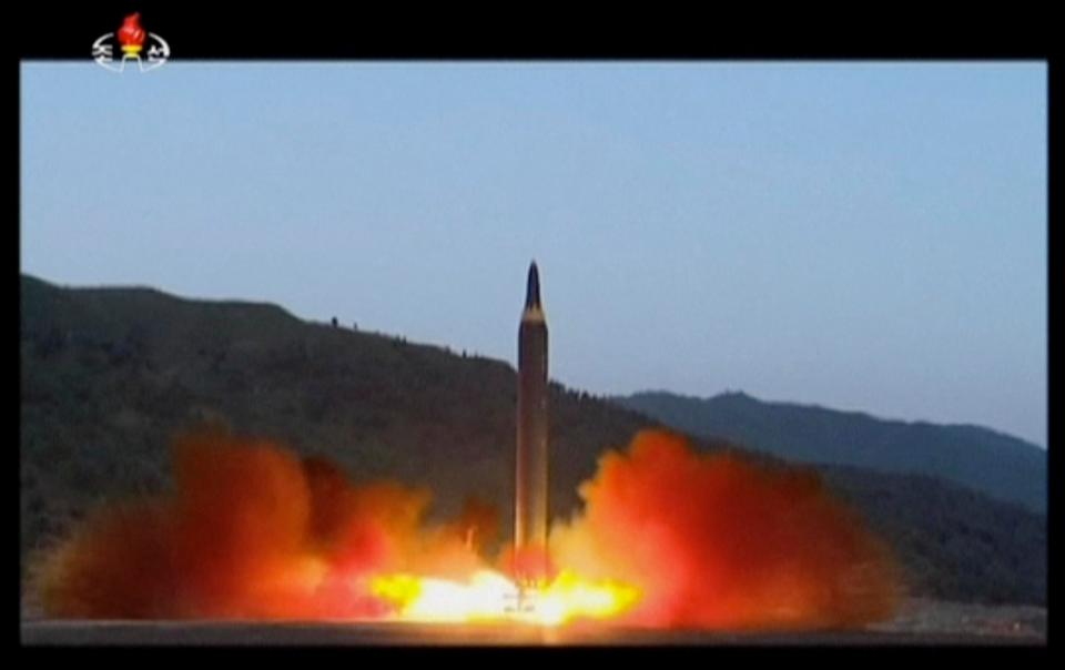  TV image allegedly showing the test launch were broadcast on North Korean TV today