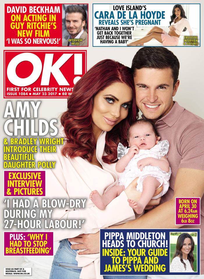  Amy revealed the news in the latest issue of OK! Magazine