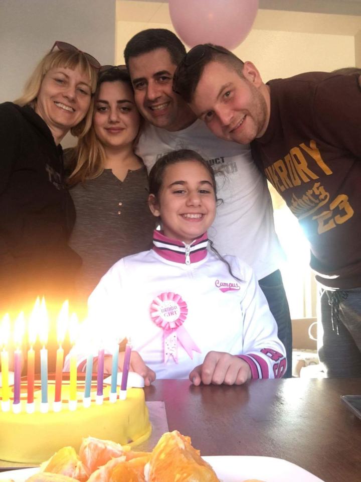  Renata Antczak, far left, at her daughter Victoria's 11th birthday party last month along with her husband Majid, older daughter Madga, and Magda's boyfriend Piotrek Zaton