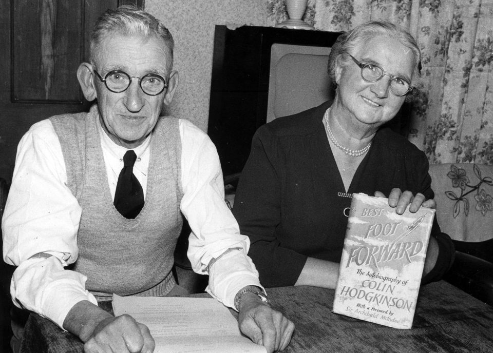  Colin poses with his wife as he promoted his autobiography when it was first published