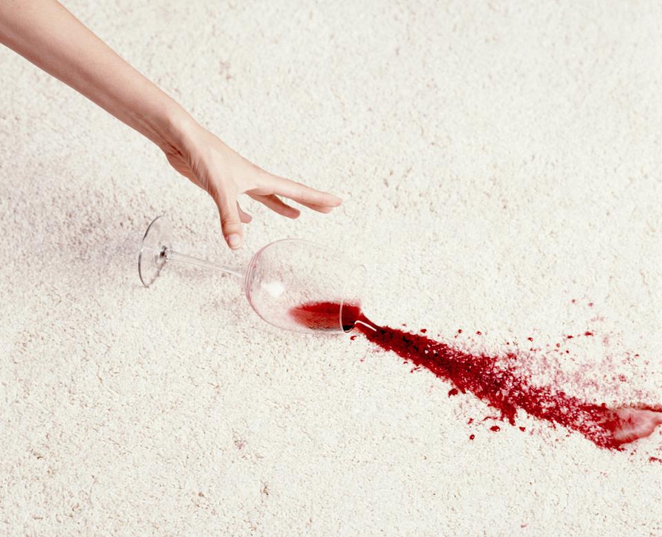  The horror of spilling red wine can easily be solved if you reach for warm water and stain remover - not salt