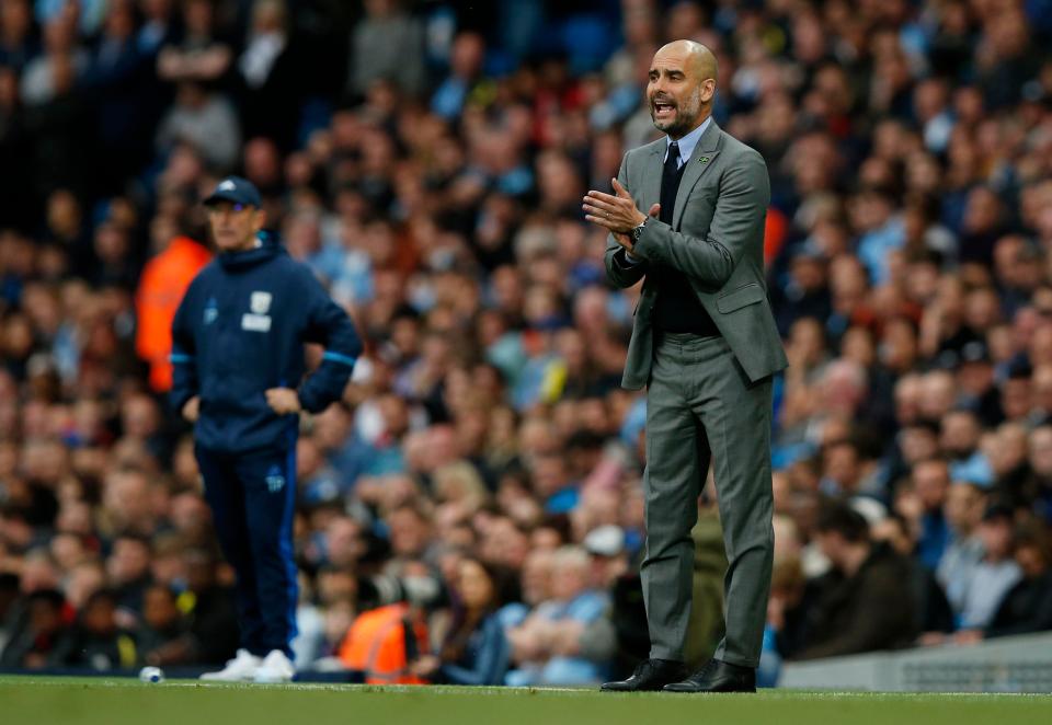  Pep Guardiola's side threatened to run riot in the first half