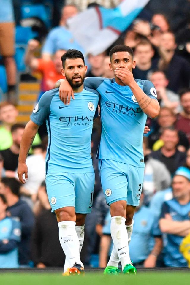  Sergio Aguero fell down the pecking order at City behind Gabriel Jesus