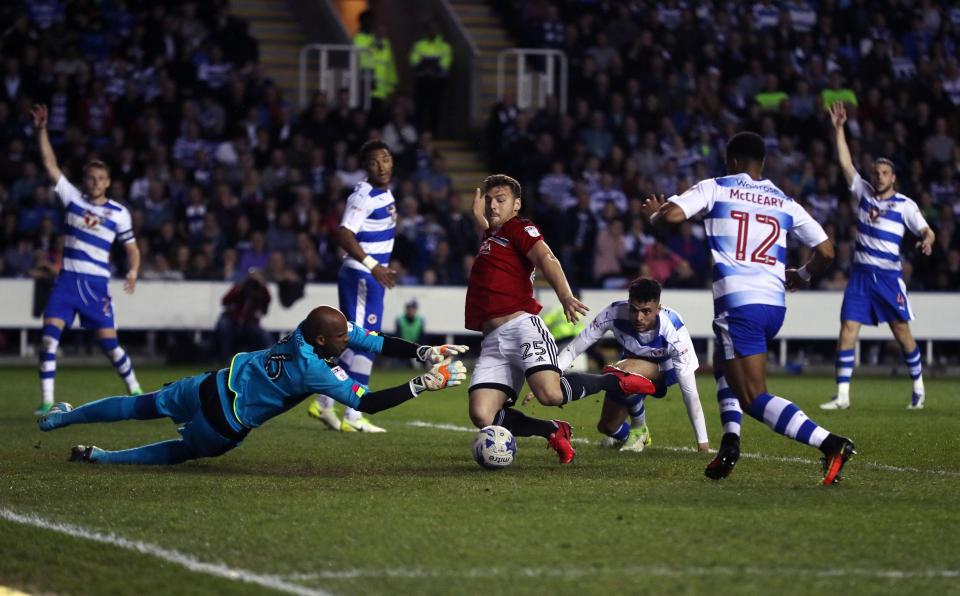  Fulham's sub Chris Martin was denied late on by Ali Al Habsi, who bagged the man of the match award