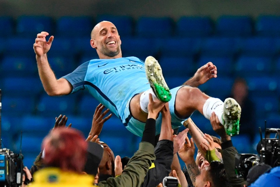 Pablo Zabaleta played his 333rd and final game for Manchester City