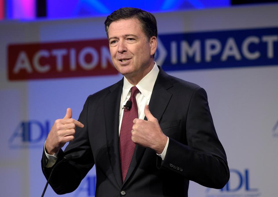  The explosive revelations were made in notes James Comey (pictured) wrote following the meeting