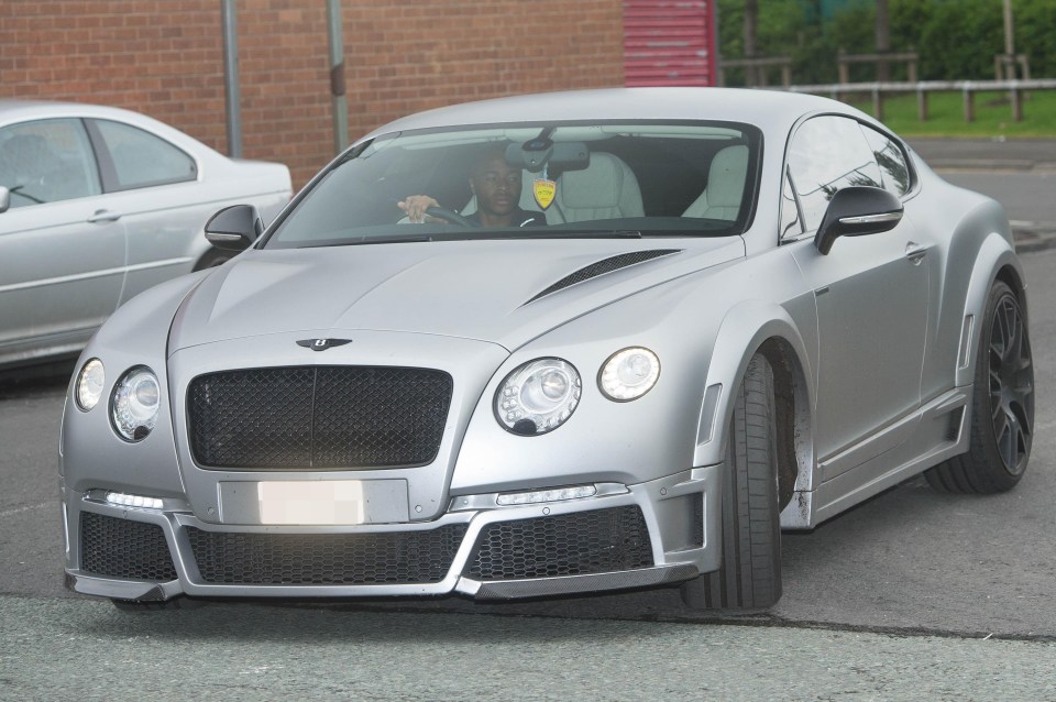 Raheem Sterling arrived in his stunning silver Bentley