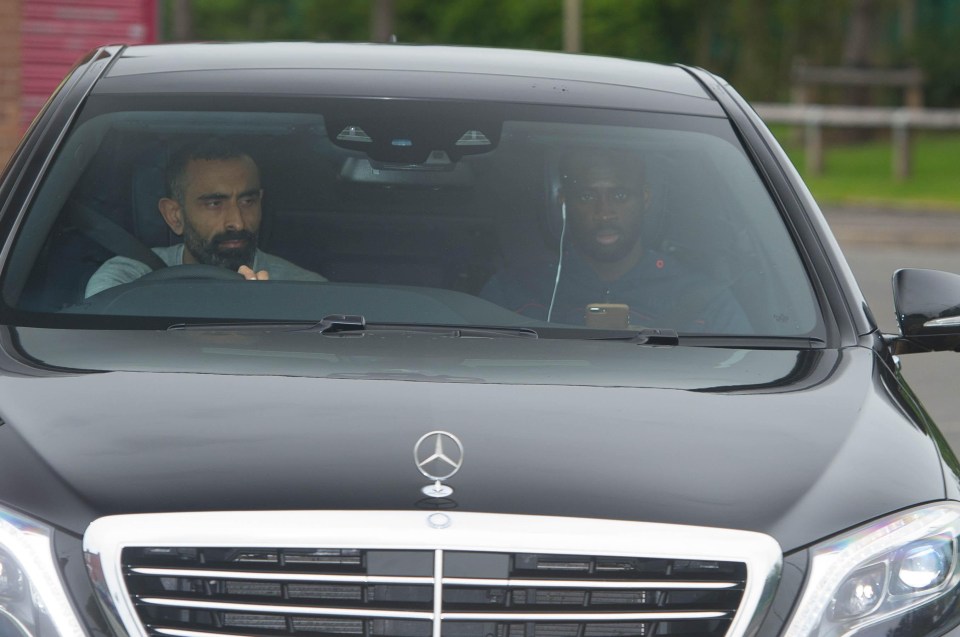 Yaya Toure was chauffeured into the training ground