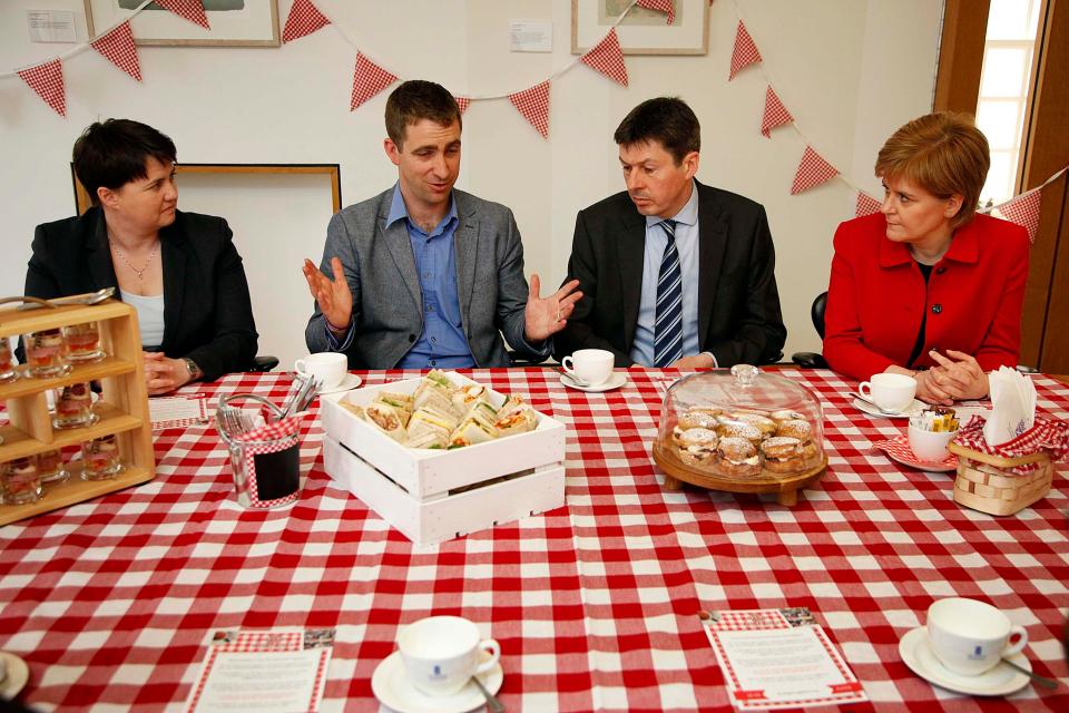  Brendan Cox discusses the event during meeting with Scottish Conservative leader Ruth Davidson, presiding officer Ken Macintosh and First Minister Nicola Sturgeon