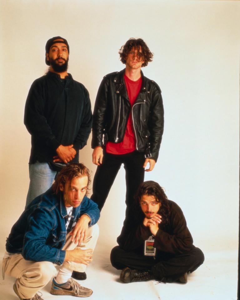  Cornell, bottom right, with the other members of Soundgarden, Matt Cameron, Kim Thayil and Ben Shepherd