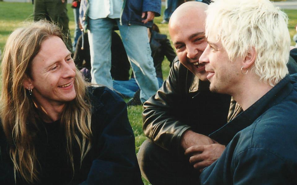  Jerry Cantrell, left, lead guitarist for the group Alice in Chains and Chris Cornell, right, in 2002