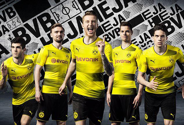  Borussia Dortmund's kit is a sleek, modern look