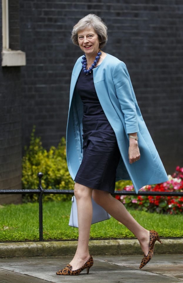  Theresa May brings some flair cabinet meetings with stylish shoes