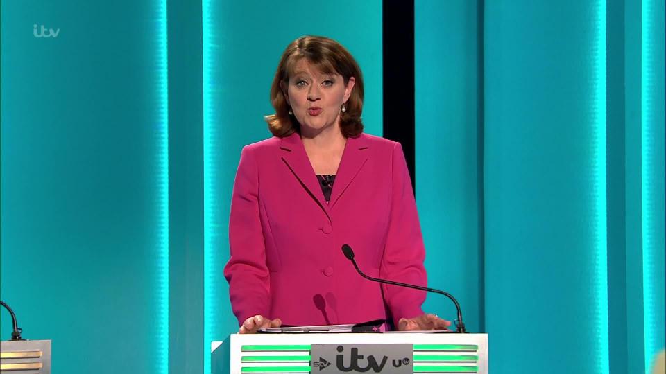  Leanne Wood of Plaid Cymru focussed on issues of interest to Wales