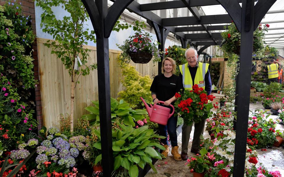  Anna-Marie Wilby joins Peter Seabrook in the terraced back garden