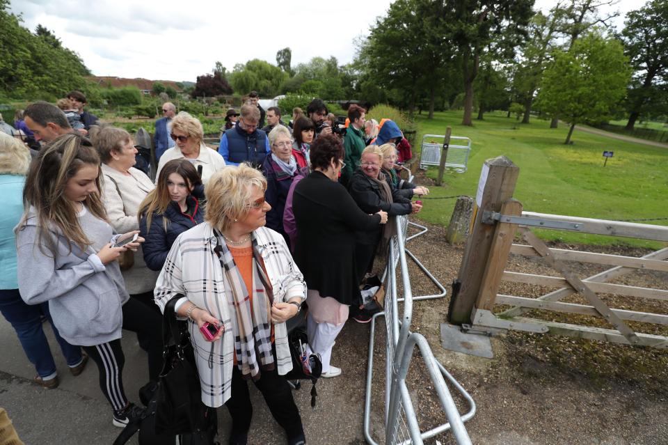  Members of the public arrived at St Mark's Church in the hope of catching a glimpse of the bride