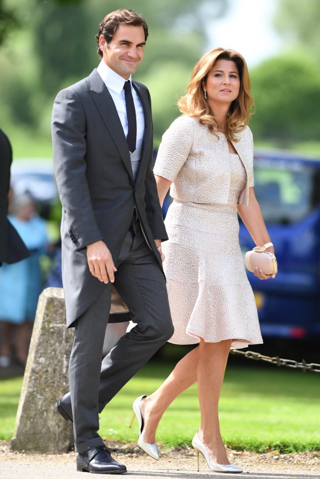 Roger Federer and his wife travelled to Berkshire to this year’s most high-profile wedding