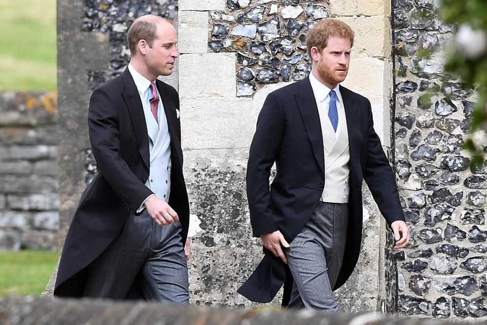 Princes William and Harry arrive at the church to watch Kate’s sister Pippa wed her millionaire fiance