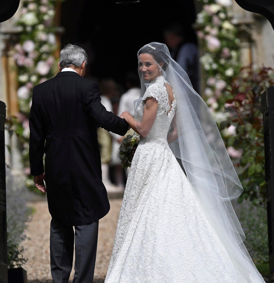 Pippa Middleton stunned in white lace gown on her big day