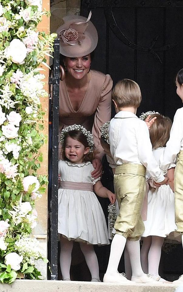  Kate Middleton laughs with daughter Charlotte as the excitement builds for the wedding