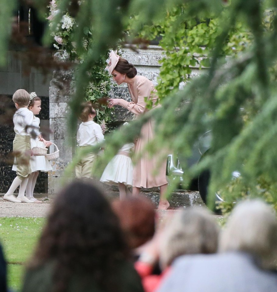 Prince George was given a right royal telling off by his mum Kate after the ceremony today