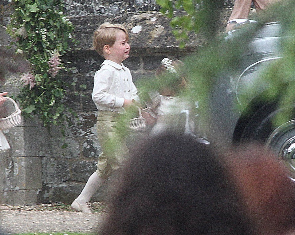 The page boy was left in tears following his aunt Pippa Middleton’s wedding