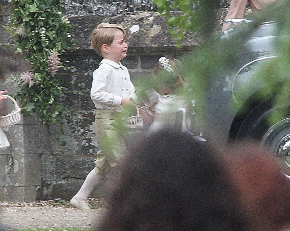  The page boy was left in tears following his aunt Pippa Middleton's wedding