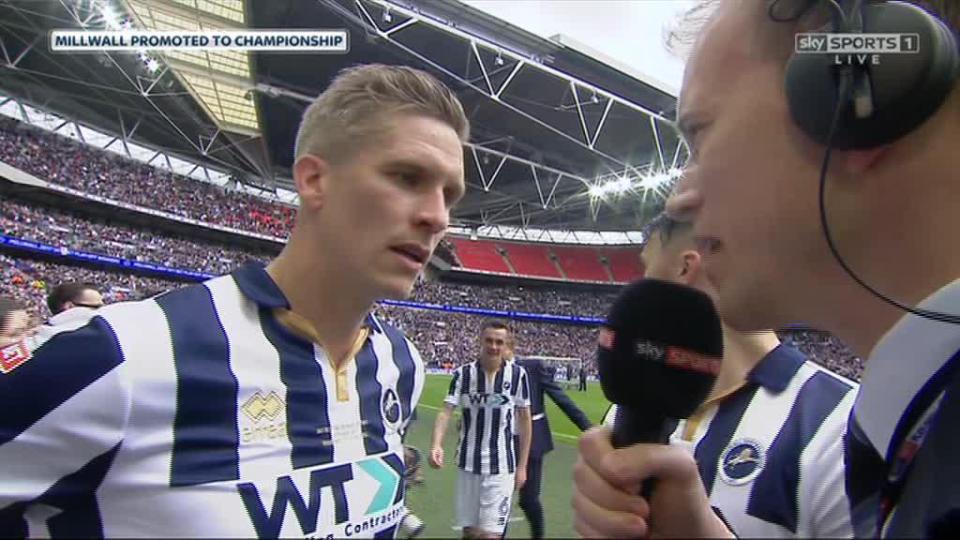  Steve Morison was not impressed when he was interviewed on Sky Sports