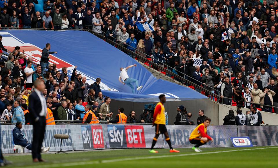  Some supporters couldn't contain their excitement at the final whistle