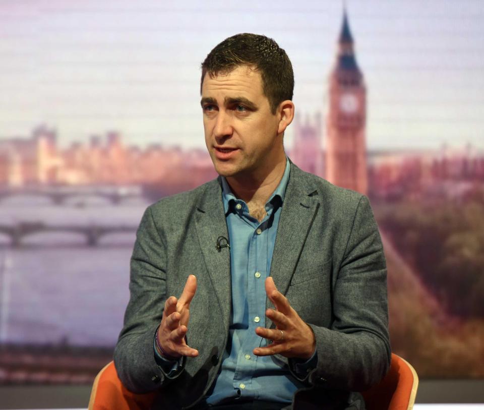  Widower Brendan Cox also appeared on The Andrew Marr Show yesterday