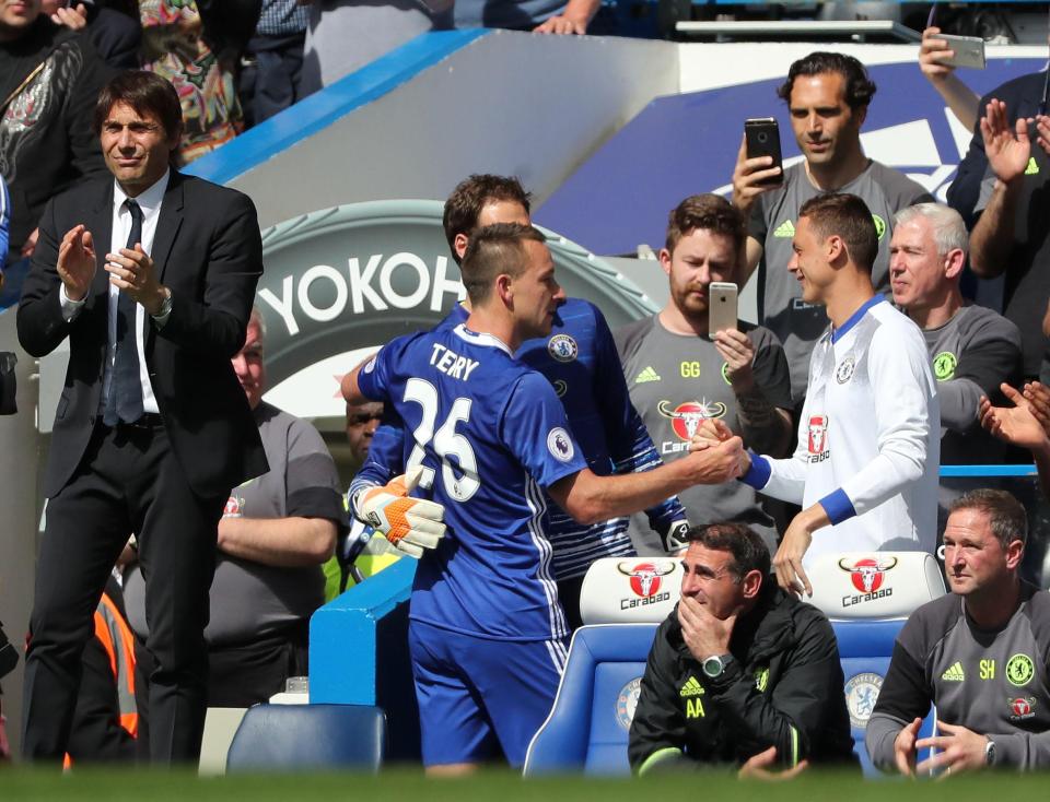  Terry was subbed after 26 minutes to a guard of honour and standing ovation