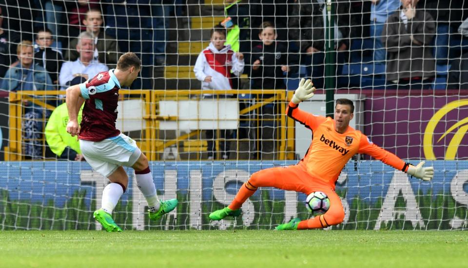  Wales frontman Sam Vokes gave Burnley the early advantage