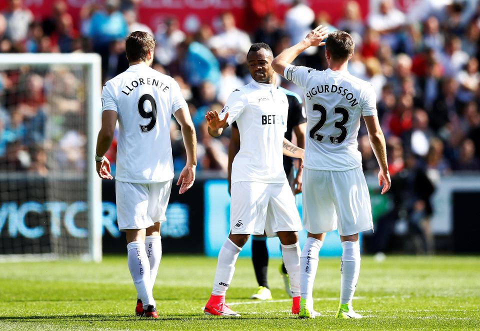  Jordan Ayew netted his first goal for Swansea