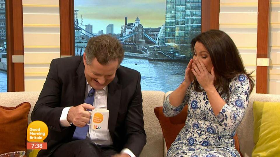  Susanna looked shocked as Piers laughed off his accident