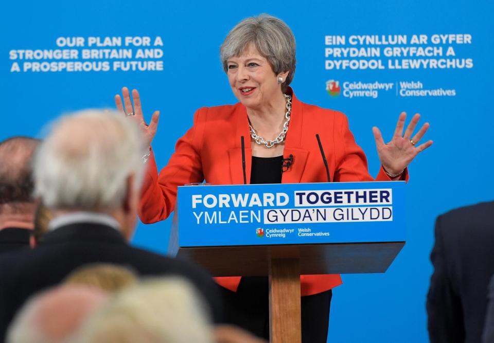  PM Theresa May hopes to secure a landslide victory on June 8