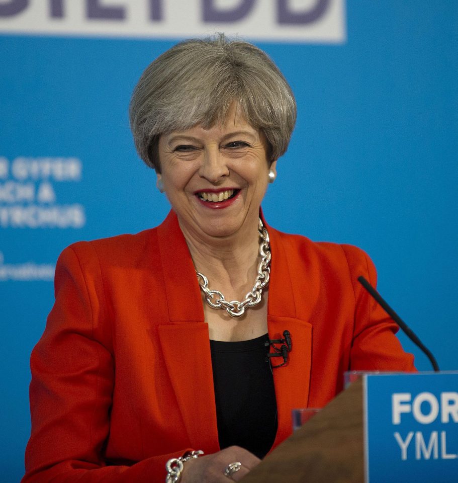  Theresa May is sitting on a comfortable 47 per cent according to the most recent polls